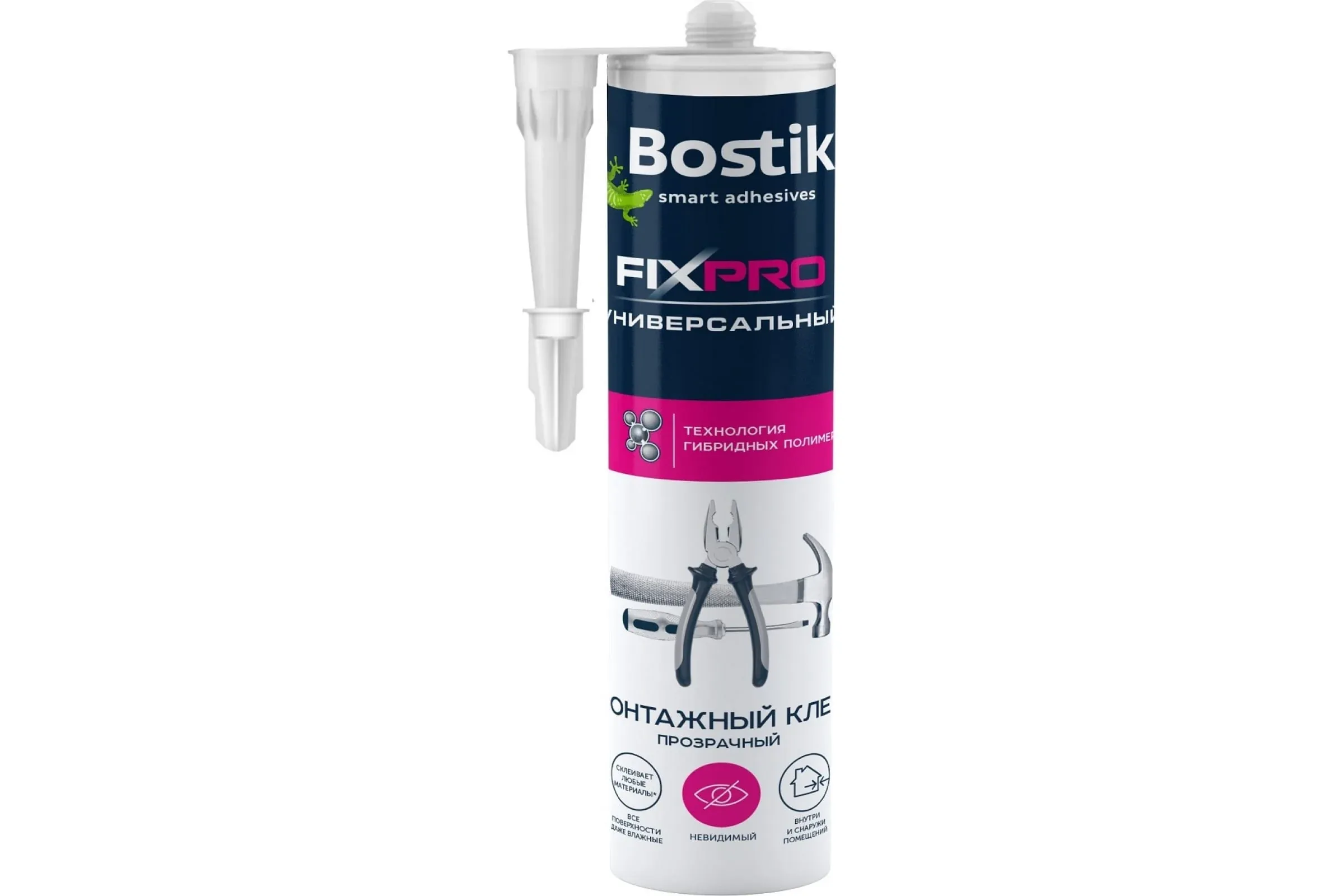 Клей монтажный Bostik FixPRO универсальный 290мл Прозрачный — фото