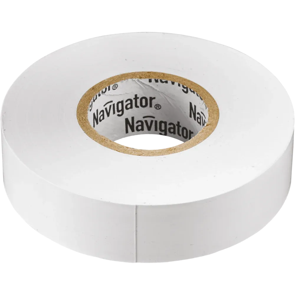 Изолента Navigator 19мм*20м NIT-B19-20/WH белая — фото
