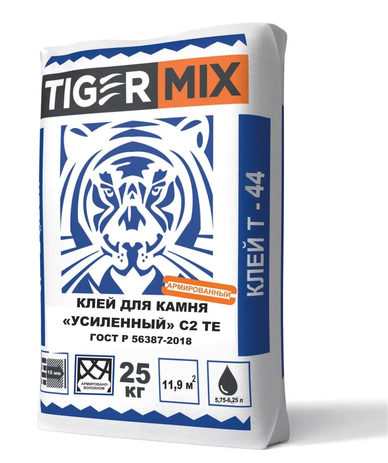 Клей для керамической плитки Тайгер Микс Tiger mix Т-44 С2ТЕ 25кг (56шт\упак) — фото