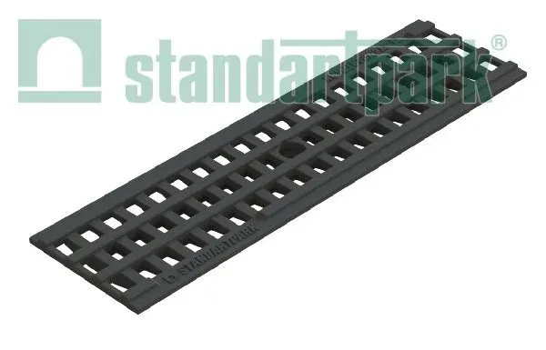 Решетка водоприемная PolyMax Basic РВ-10.14.50-яч.-ПП пластиковая ячеистая 498*135*22мм S'Park — фото