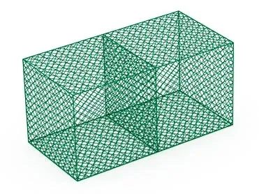 Габионная коробка 2*1*1 С80, проволока 2. 7 мм — фото