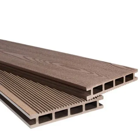 Террасная доска ПУСТОТЕЛАЯ (20*140*2900мм) VELVET+3D WOOD PG SINGARAJA ДПК тёмно-коричневый №5 — Террасная доска и комплектующие во Владивостоке