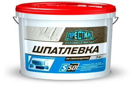 Шпатлевка Престиж по гипсокартону S50 3кг — фото