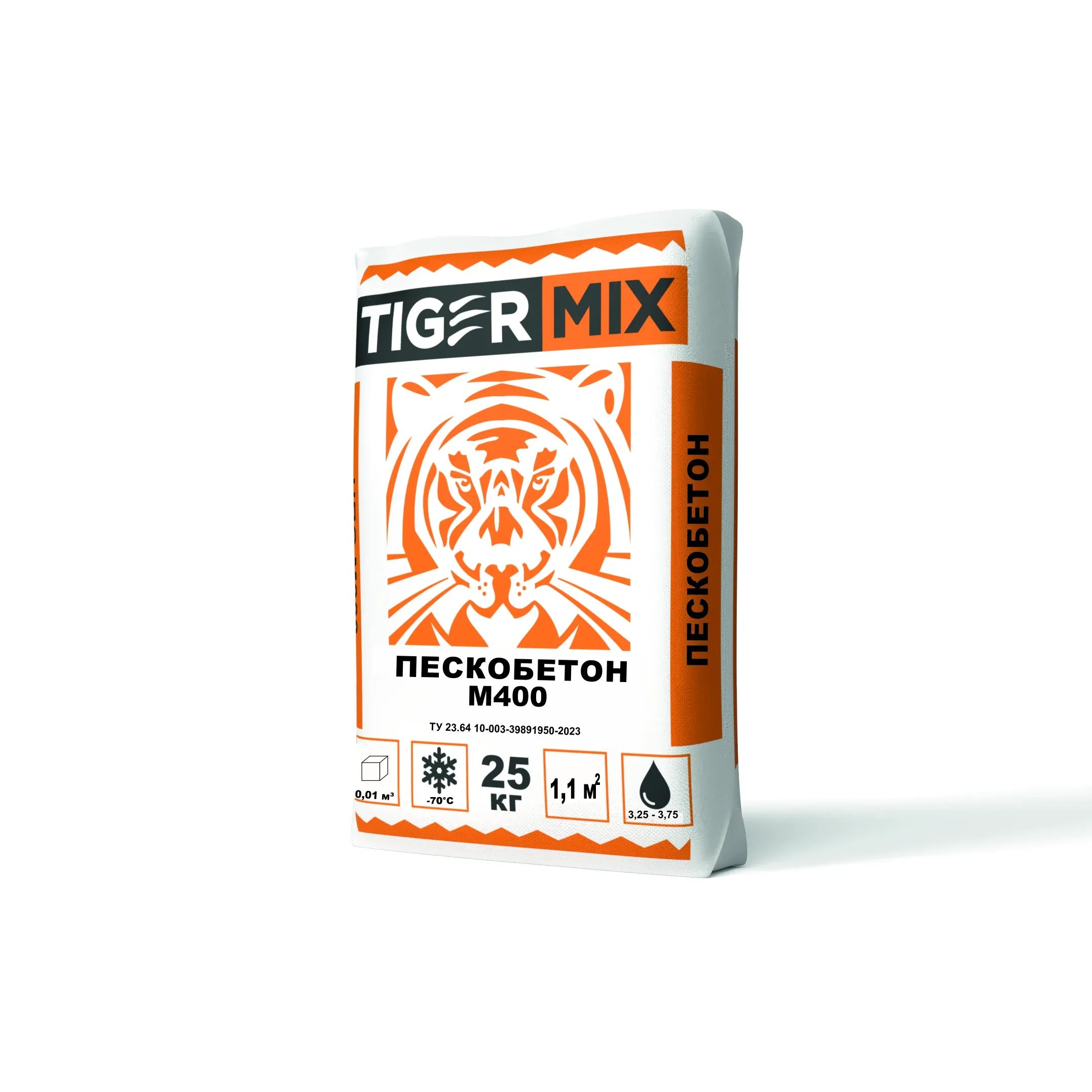 Пескобетон М400 Тайгер Микс Tiger mix 25кг (56шт/упак.) — фото
