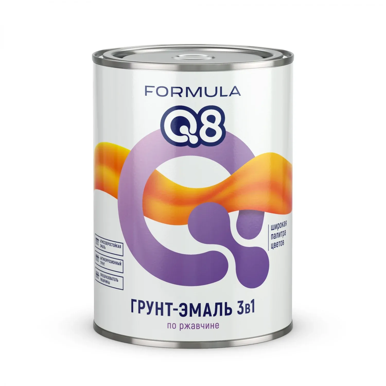 Грунт-эмаль 3в1 Престиж формула Q8 Серый 0,8кг Полуматовая — фото