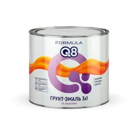 Грунт-эмаль 3в1 Престиж формула Q8 Черная 0,8кг Полуматовая — фото