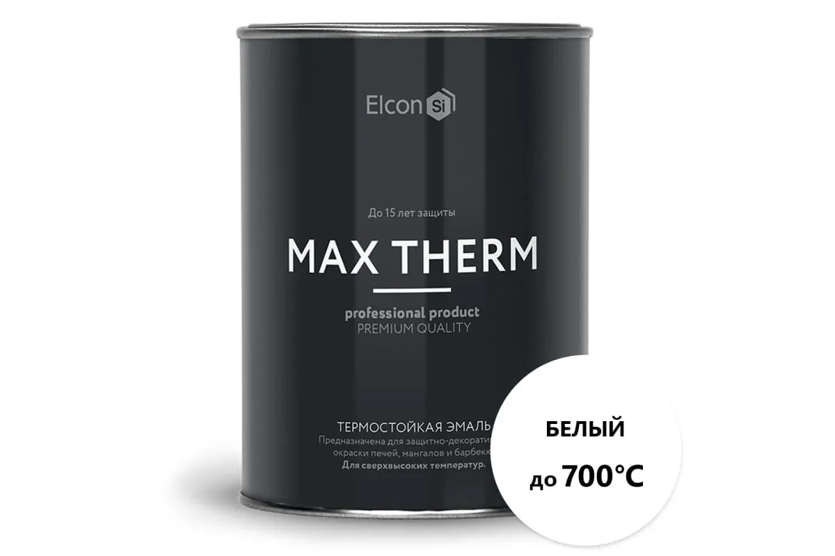 Эмаль термостойкая до 700º Графит 0,8кг Elcon — фото