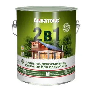 Акватекс Покрытие защитно-декоративное 2в1 0,8л Бесцветный — фото