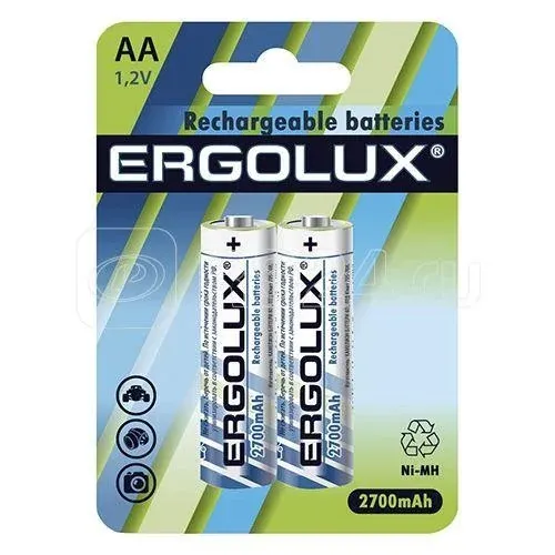 Аккумулятор Ergolux 2В AA-2700mAh Ni-Mh BL-2 76695 — фото
