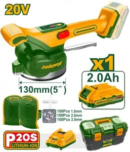 Виброприсоска д/укладки плитки акк. 20В 0-6000об/мин 180мм 1*2.0Ач c клиньями JADEVER — Степлеры и скобы во Владивостоке