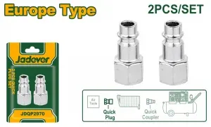 Комплект из 2 заглушек 1/4"М быстроразъемных для пневмоинструмента JADEVER JDQP2970/120 — фото