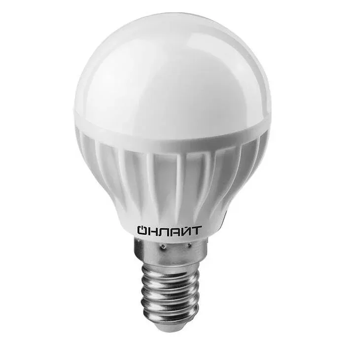 Лампа светодиодная ОНЛАЙТ OLL-G45-8-230-4K-E14 71625 — фото