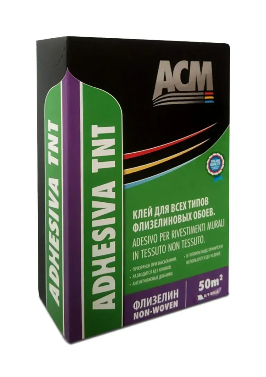 Клей ACM Adhesiva TNT, 50 кв.м., для всех видов обоев на флизелиновой основе — Клей обойный во Владивостоке