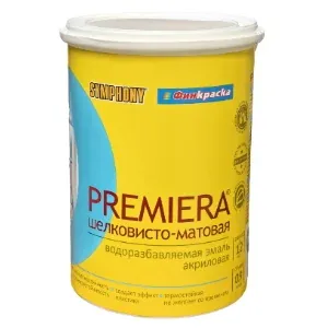 PREMIERA, шелковисто-матовая, влагостойкая, эмаль с эффектом пластика (База С), 0,9 литра — Краски интерьерные во Владивостоке