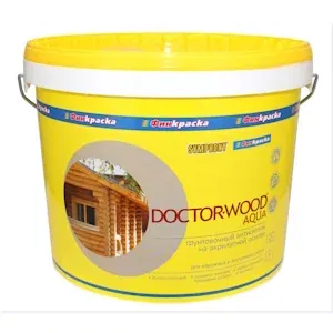 DOCTOR WOOD aqua, Водоразбавляемый грунтовочный антисептик, 9 литров — Антисептики и пропитки во Владивостоке