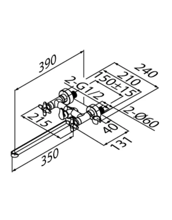 Смеситель для ванны с длинным изливом ACRSBL2i10WA — фото 4