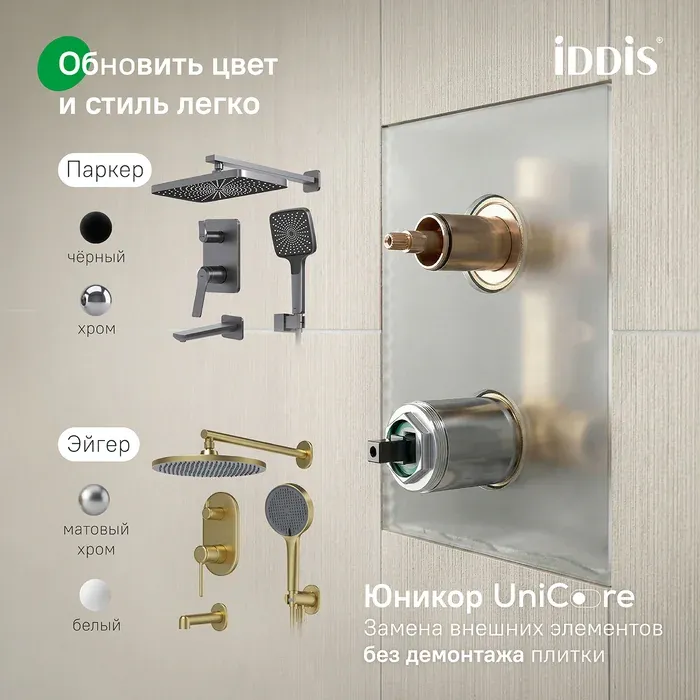 Встраиваемая душевая система с тропическим душем AIGBC03i68 — фото 3